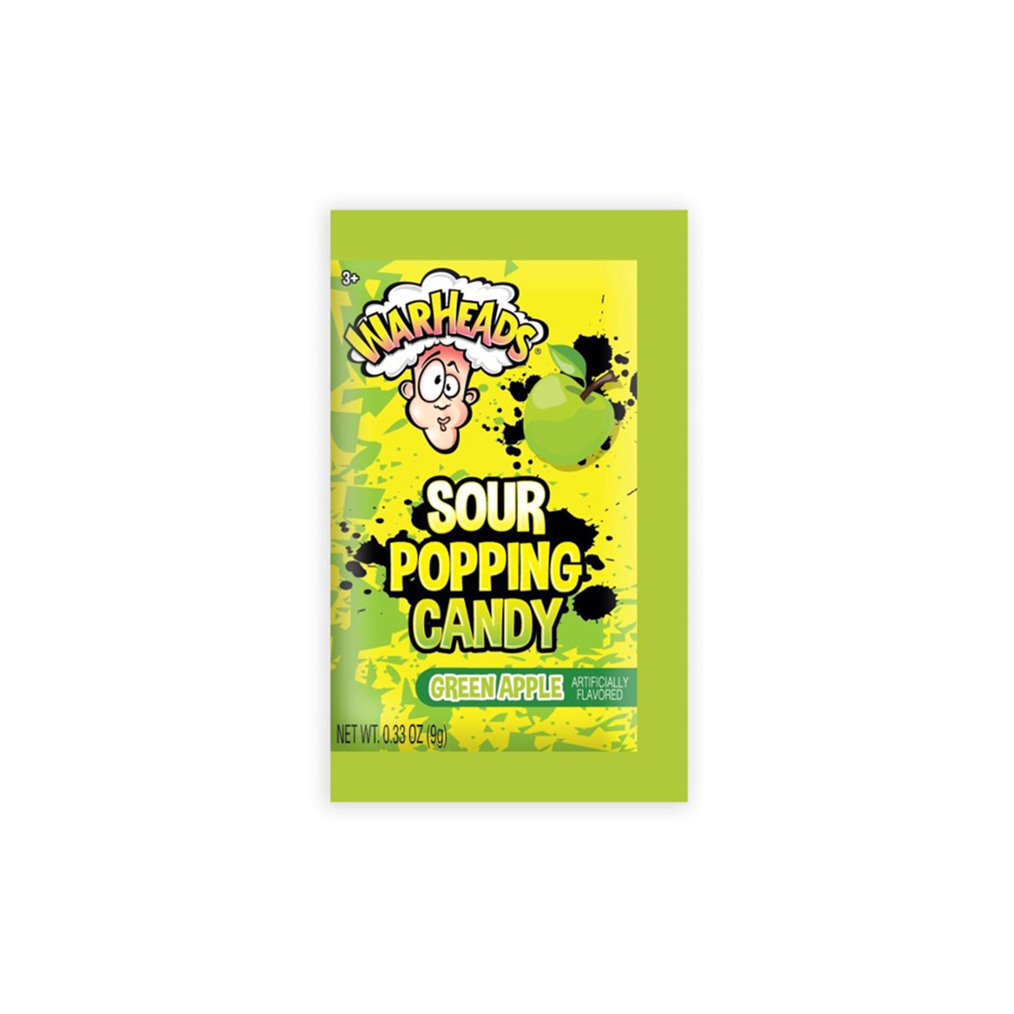 Warheads Sour Popping Candy Green Apple