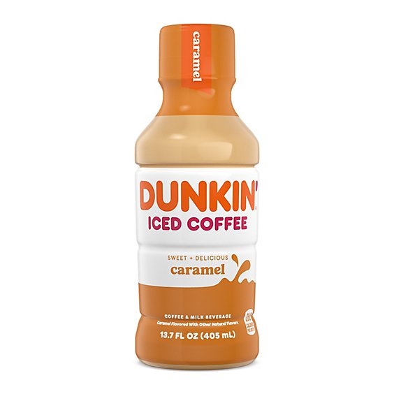 Dunkin Iced Coffee Caramel Bottle 13.7 fl oz