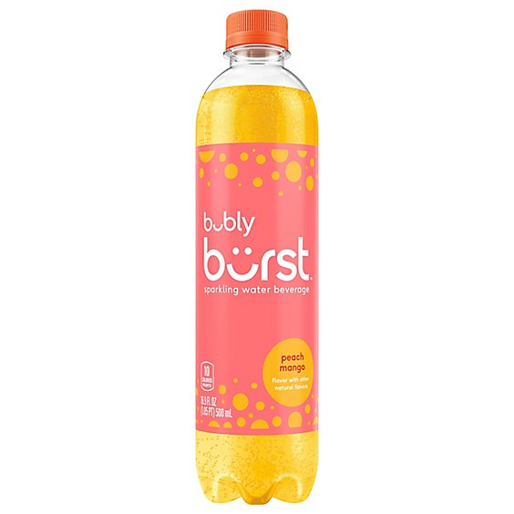 Bubly Burst Sparkling Water Peach Mango 16.9 Fl Oz