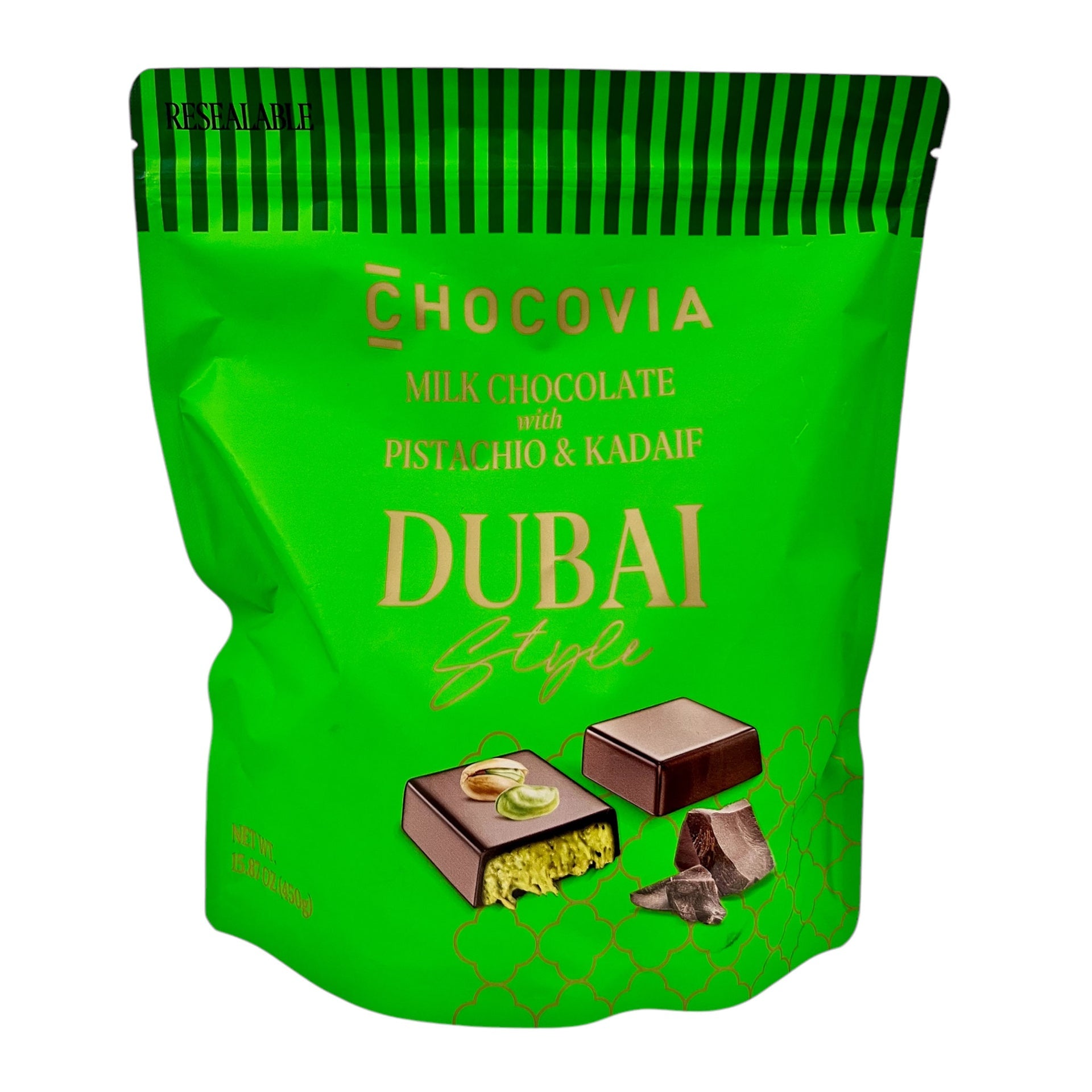Dubai Style Milk Chocolate with Pistachio & Kadaif