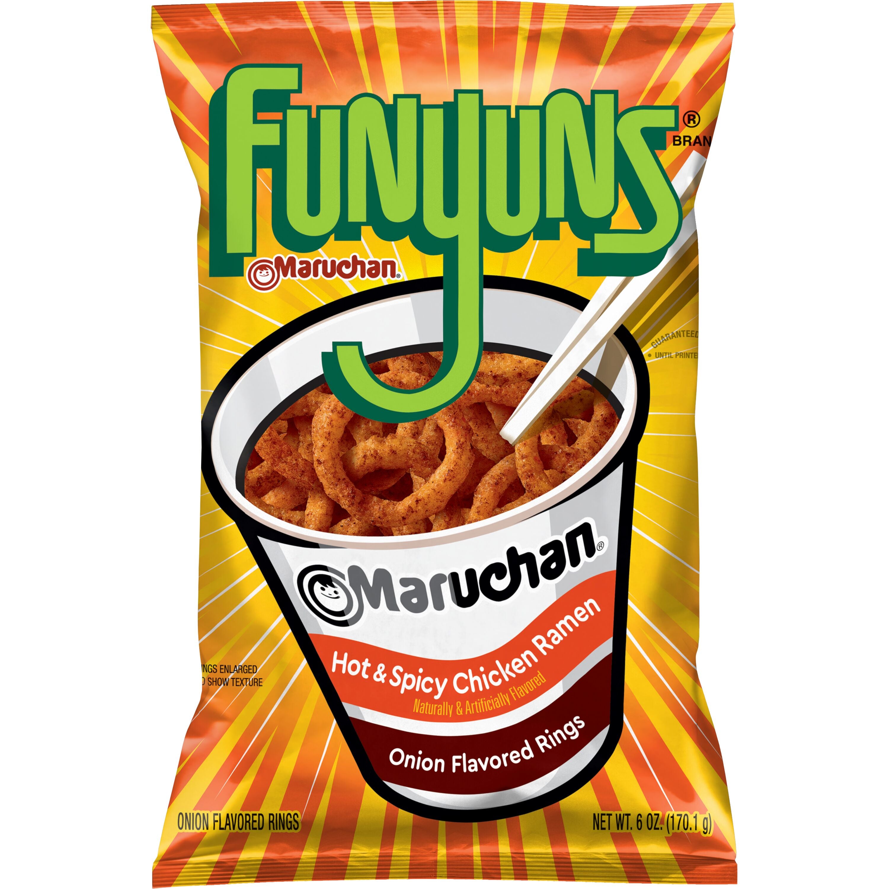 Funyuns Maruchan Hot 'n Spicy Chicken Onion Rings
