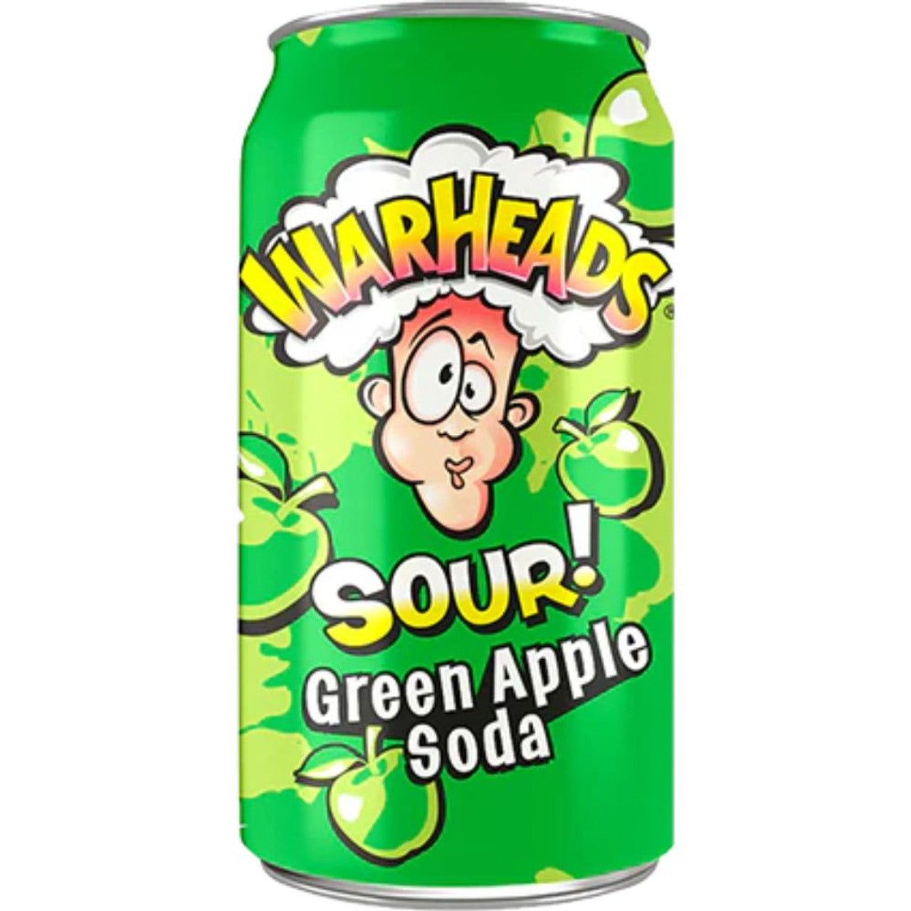 Warheads Sour Soda Green Apple Cans