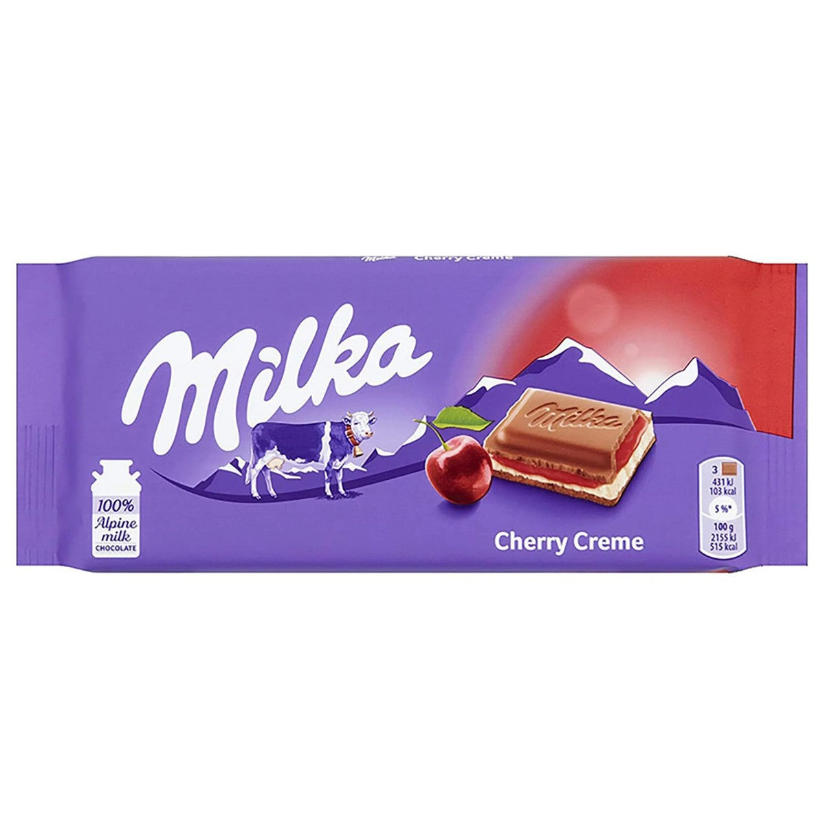 Milka Cherry Creme Chocolate
