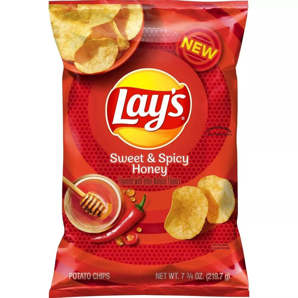 Lay s Potato Chips Sweet & Spicy Honey Flavored Bag